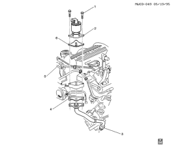 FUEL SYSTEM-EXHAUST-EMISSION SYSTEM Chevrolet Lumina 1996-1999 W E.G.R. VALVE & RELATED PARTS (L82/3.1M)