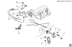 ТОПЛИВНАЯ СИСТЕМА-ВЫХЛОП-]СИСТЕМА КОНТРОЛЯ ТОКСИЧНОСТИ ВЫХЛ. ГАЗОВ Chevrolet Monte Carlo 1996-1997 W ACCELERATOR CONTROL-V6 (LQ1/3.4X)