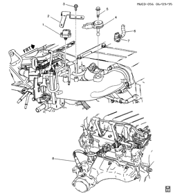FUEL SYSTEM-EXHAUST-EMISSION SYSTEM Chevrolet Monte Carlo 1996-1997 W M.A.P. & OXYGEN SENSORS (LQ1/3.4X)