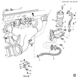 FUEL SYSTEM-EXHAUST-EMISSION SYSTEM Chevrolet Corvette 1993-1995 Y E.G.R. VALVE & RELATED PARTS (LT5)