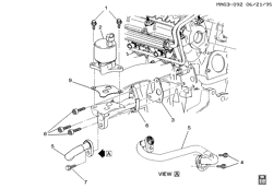 FUEL SYSTEM-EXHAUST-EMISSION SYSTEM Chevrolet Malibu 1997-1998 N E.G.R. VALVE & RELATED PARTS (LD9/2.4T)