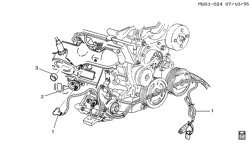 LUBRIFICAÇÃO - ARREFECIMENTO - GRADE DO RADIADOR Chevrolet Venture APV 1997-2005 U ENGINE BLOCK HEATER (K05)