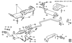 FUEL SYSTEM-EXHAUST-EMISSION SYSTEM Buick Electra 1991-1991 C EXHAUST SYSTEM-V6(L27)