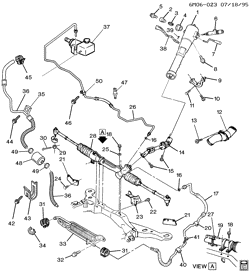 FRONT SUSPENSION-STEERING Cadillac Deville 1994-1995 EK STEERING SYSTEM & RELATED PARTS (LD8/4.6Y,L37/4.6-9)