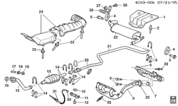 FUEL SYSTEM-EXHAUST-EMISSION SYSTEM Buick Electra 1991-1991 C EXHAUST SYSTEM-V6 3.8-1(L67)