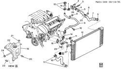 СИСТЕМА ОХЛАЖДЕНИЯ-РЕШЕТКА-МАСЛЯНАЯ СИСТЕМА Chevrolet Monte Carlo 1995-1997 W HOSES & PIPES/RADIATOR (LQ1/3.4X)