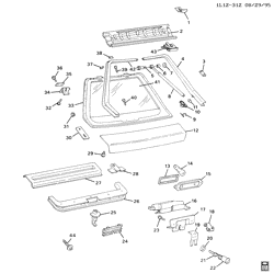 BODY MOLDINGS-SHEET METAL-REAR COMPARTMENT HARDWARE-ROOF HARDWARE Chevrolet Corsica 1989-1991 L68 LID LOCK & CABLE/REAR COMPARTMENT LIFT WINDOW