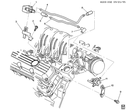FUEL SYSTEM-EXHAUST-EMISSION SYSTEM Buick Riviera 1996-1997 G VAPOR CANISTER LINES & VALVE-V6 (L36/3.8K)
