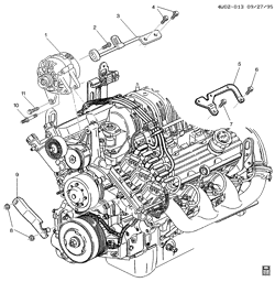 MOTOR DE ARRANQUE-GENERADOR-IGNICIÓN-SISTEMA ELÉCTRICO-LUCES Buick Regal 1996-1996 W GENERATOR MOUNTING (L36/3.8K)