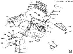АВТОМАТИЧЕСКАЯ КОРОБКА ПЕРЕДАЧ Chevrolet Corvette 1994-1996 Y SHIFT CONTROL/AUTOMATIC TRANSMISSION FLOOR(M30)