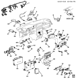 WINDSHIELD-WIPER-MIRRORS-INSTRUMENT PANEL-CONSOLE-DOORS Chevrolet Lumina APV 1996-1996 U INSTRUMENT PANEL PART 2