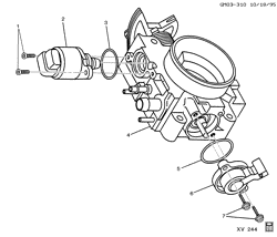 FUEL SYSTEM-EXHAUST-EMISSION SYSTEM Chevrolet Cavalier 1996-2002 J THROTTLE BODY (LD9/2.4T)
