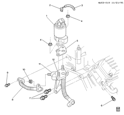 FUEL SYSTEM-EXHAUST-EMISSION SYSTEM Buick Regal 1996-1996 W E.G.R. VALVE & RELATED PARTS (L36/3.8K)