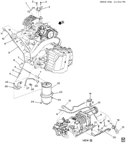FUEL SYSTEM-EXHAUST-EMISSION SYSTEM Pontiac Bonneville 1996-1997 H VAPOR CANISTER & RELATED PARTS-V6 3.8-1(L67)