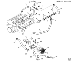 FUEL SYSTEM-EXHAUST-EMISSION SYSTEM Chevrolet Corvette 1996-1996 Y A.I.R. PUMP & RELATED PARTS