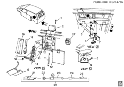 METAL DA CHAPA DA EXTREMIDADE DIANTEIRA-AQUECEDOR-MANUTENÇÃO DO VEÍCULO Chevrolet Lumina APV 1993-1996 UM06 SPARE WHEEL STOWAGE & JACK PARTS