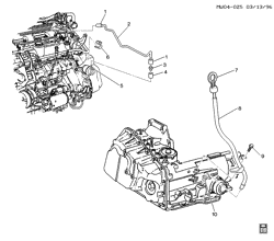 АВТОМАТИЧЕСКАЯ КОРОБКА ПЕРЕДАЧ Chevrolet Monte Carlo 1995-1999 W A/TRANS OIL INDICATOR & MODULATOR PIPE (L82/3.1M)