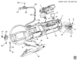 BODY MOUNTING-AIR CONDITIONING-AUDIO/ENTERTAINMENT Buick Riviera 1995-1999 G A/C CONTROL SYSTEM