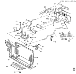 BODY MOUNTING-AIR CONDITIONING-AUDIO/ENTERTAINMENT Pontiac Bonneville 1994-1995 H A/C REFRIGERATION SYSTEM
