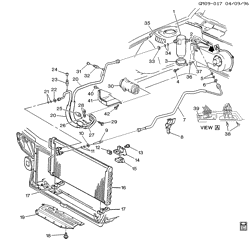 BODY MOUNTING-AIR CONDITIONING-AUDIO/ENTERTAINMENT Pontiac Bonneville 1998-1999 H A/C REFRIGERATION SYSTEM