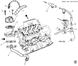 FUEL SYSTEM-EXHAUST-EMISSION SYSTEM Buick Century 1994-1995 A E.G.R. VALVE & RELATED PARTS-V6-3.1L (L82/3.1M)