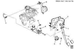 4-CYLINDER ENGINE Pontiac Grand Am 1995-1998 N CLUTCH LINKAGE-INTERNAL  ACTUATOR(MJ1)