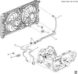 FREIOS Chevrolet Venture APV 1997-1998 U AUTOMATIC TRANSMISSION OIL COOLER PIPES (LA1/3.4E, M13)