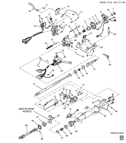 FRONT SUSPENSION-STEERING Chevrolet Venture APV 1997-1998 U STEERING COLUMN TILT