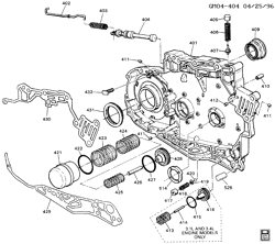 FREIOS Cadillac Seville 1993-1993 K AUTOMATIC TRANSMISSION (M13) PART 6 HM 4T60-E CHANNEL PLATE