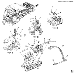 STARTER-GENERATOR-IGNITION-ELECTRICAL-LAMPS Chevrolet Venture APV 1997-1999 U SPARK PLUG WIRING (LA1/3.4E)