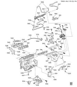 MOTOR 6 CILINDROS Buick Skylark 1996-1996 N ENGINE ASM-2.4L L4 PART 5 MANIFOLDS & FUEL RELATED PARTS (LD9/2.4T)