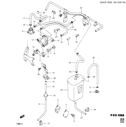 FUEL SYSTEM-EXHAUST-EMISSION SYSTEM Chevrolet Metro 1997-1997 M08 EMISSION CONTROLS L72 4 CYL ENG & NC1, NG1 EMISSIONS