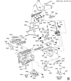 MOTOR 4 CILINDROS Chevrolet Cavalier 1996-1998 J ENGINE ASM-2.4L L4 PART 5 MANIFOLDS & FUEL RELATED PARTS (LD9/2.4T)