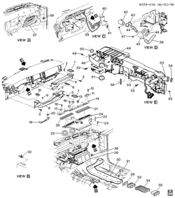 BODY MOUNTING-AIR CONDITIONING-AUDIO/ENTERTAINMENT Buick Park Avenue 1997-1999 C AIR DISTRIBUTION SYSTEM