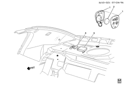 PARE-BRISE - ESSUI-GLACE - RÉTROVISEURS - TABLEAU DE BOR - CONSOLE - PORTES Chevrolet Monte Carlo 1997-1999 W ENTRY SYSTEM/KEYLESS REMOTE (AU0)
