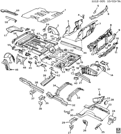 BODY MOLDINGS-SHEET METAL-REAR COMPARTMENT HARDWARE-ROOF HARDWARE Chevrolet Lumina APV 1993-1996 U SHEET METAL/BODY PART 2-UNDERBODY, ENGINE COMPARTMENT
