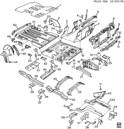BODY MOLDINGS-SHEET METAL-REAR COMPARTMENT HARDWARE-ROOF HARDWARE Chevrolet Lumina APV 1991-1992 U SHEET METAL/BODY PART 2-UNDERBODY, ENGINE COMPARTMENT & REAR END