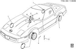 ТОРМОЗА-ЗАДНИЙ МОСТ-КАРДАННЫЙ ВАЛ-КОЛЕСА Chevrolet Corvette 1989-1996 Y TIRE PRESSURE SENSOR (UJ6)