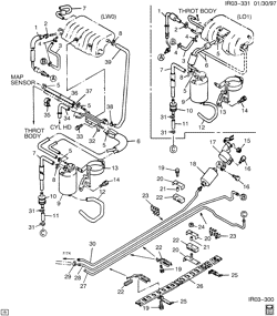 FUEL SYSTEM-EXHAUST-EMISSION SYSTEM Chevrolet Storm 1991-1991 R FUEL SUPPLY SYSTEM