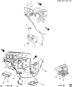 BODY MOUNTING-AIR CONDITIONING-AUDIO/ENTERTAINMENT Buick Park Avenue 1996-1996 C A/C CONTROL SYSTEM/VACUUM(CJ2)