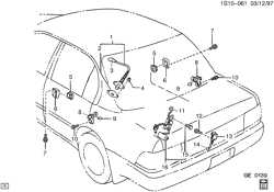 WINDSHIELD-WIPER-MIRRORS-INSTRUMENT PANEL-CONSOLE-DOORS Chevrolet Prizm 1993-1997 S ELECTRICAL SWITCHES & RELAYS PART 2