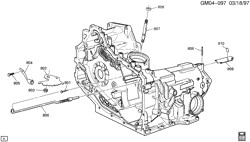 АВТОМАТИЧЕСКАЯ КОРОБКА ПЕРЕДАЧ Chevrolet Monte Carlo 1997-1998 W AUTOMATIC TRANSMISSION (M15) PART 7 (4T65-E) MANUAL SHAFT & PARK SYSTEM