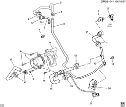 FUEL SYSTEM-EXHAUST-EMISSION SYSTEM Buick Roadmaster Sedan 1995-1996 B A.I.R. PUMP & RELATED PARTS