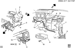 BODY MOUNTING-AIR CONDITIONING-AUDIO/ENTERTAINMENT Buick Lesabre 1992-1995 H A/C CONTROL SYSTEM/VACUUM(C67)