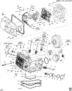 ТОРМОЗА Chevrolet Beretta 1994-1995 L AUTOMATIC TRANSMISSION (M13) PART 1 HM 4T60-E CASE & RELATED PARTS