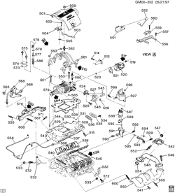 MOTOR 6 CILINDROS Buick Century 1999-2000 WF ENGINE ASM-3.8L V6 PART 5 MANIFOLD AND FUEL RELATED PARTS (L67/3.8-1)