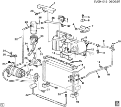 BODY MOUNTING-AIR CONDITIONING-AUDIO/ENTERTAINMENT Cadillac Allante 1993-1993 V A/C REFRIGERATION SYSTEM
