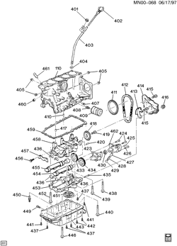 MOTOR 6 CILINDROS Buick Skylark 1997-1998 N ENGINE ASM-2.4L L4 PART 4 OIL PUMP, PAN & RELATED PARTS (LD9/2.4T)