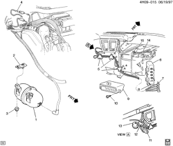 BODY MOUNTING-AIR CONDITIONING-AUDIO/ENTERTAINMENT Buick Lesabre 1997-1999 H A/C CONTROL SYSTEM/VACUUM(C67)