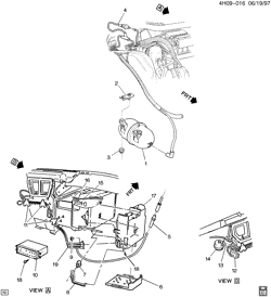 BODY MOUNTING-AIR CONDITIONING-AUDIO/ENTERTAINMENT Buick Lesabre 1997-1999 H A/C CONTROL SYSTEM/VACUUM(CJ2)